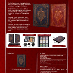 QMDirect TCG Faux-Leather Trading Card Binder - Red | Odin's Place