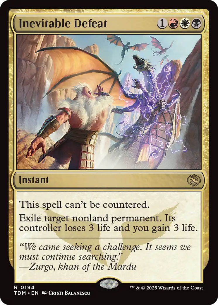 Inevitable Defeat [Tarkir: Dragonstorm] | Odin's Place