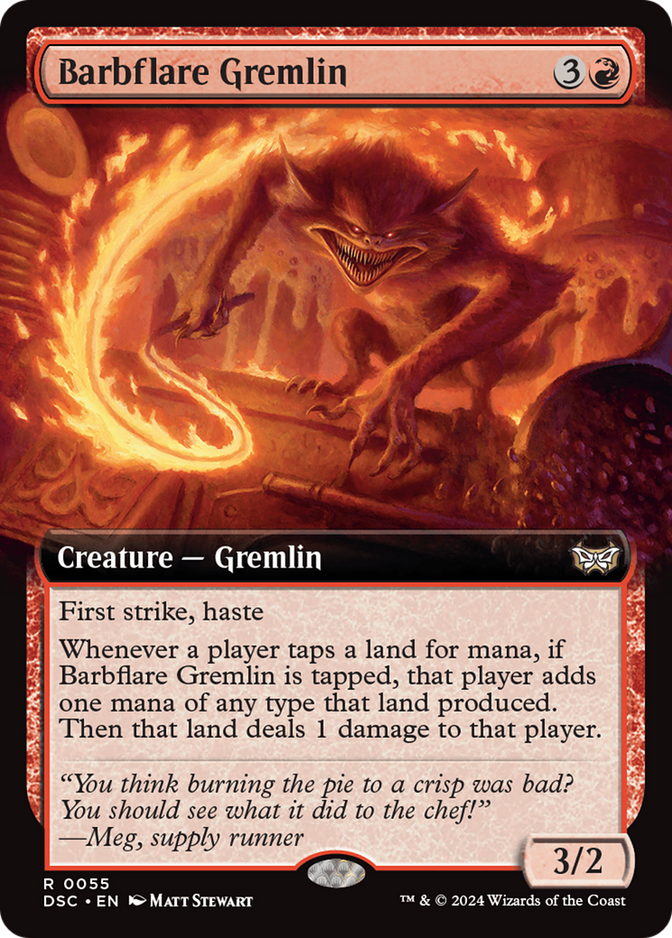 Barbflare Gremlin (Extended Art) [Duskmourn: House of Horror Commander] | Odin's Place