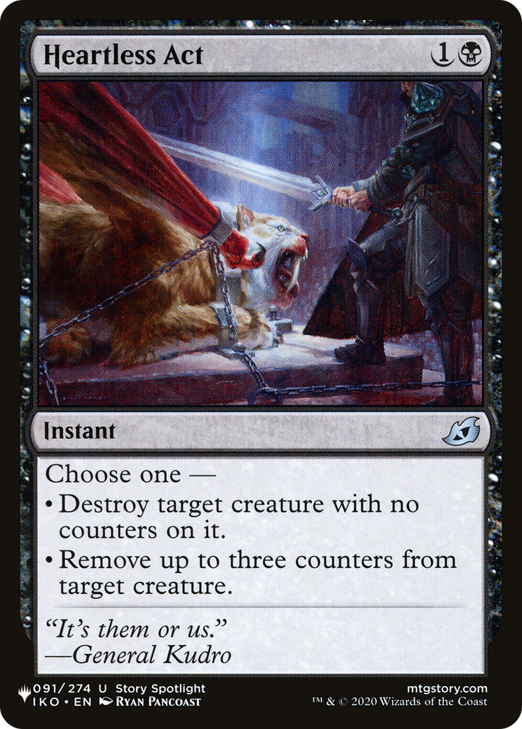 Heartless Act [The List] | Odin's Place