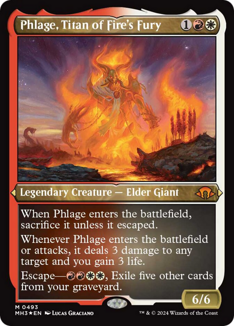 Phlage, Titan of Fire's Fury (Foil Etched) [Modern Horizons 3] | Odin's Place