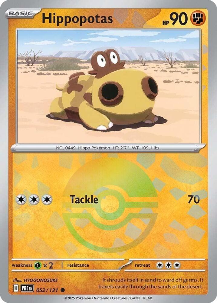Hippopotas (052/131) (Poke Ball Pattern) [Scarlet & Violet: Prismatic Evolutions] | Odin's Place