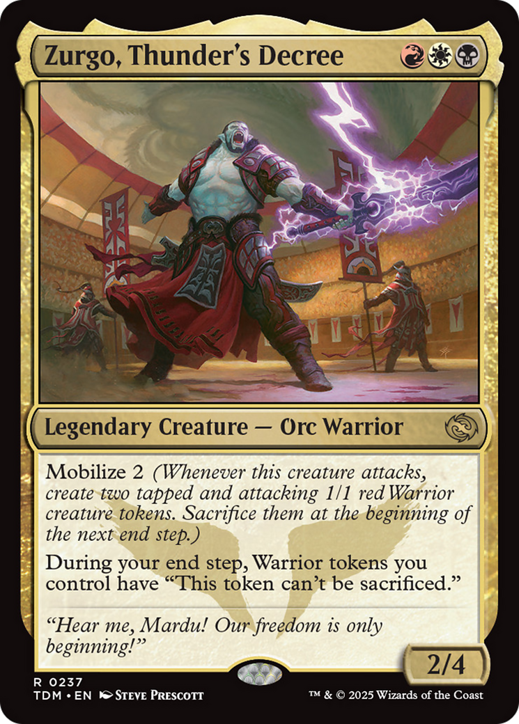 Zurgo, Thunder's Decree [Tarkir: Dragonstorm] | Odin's Place