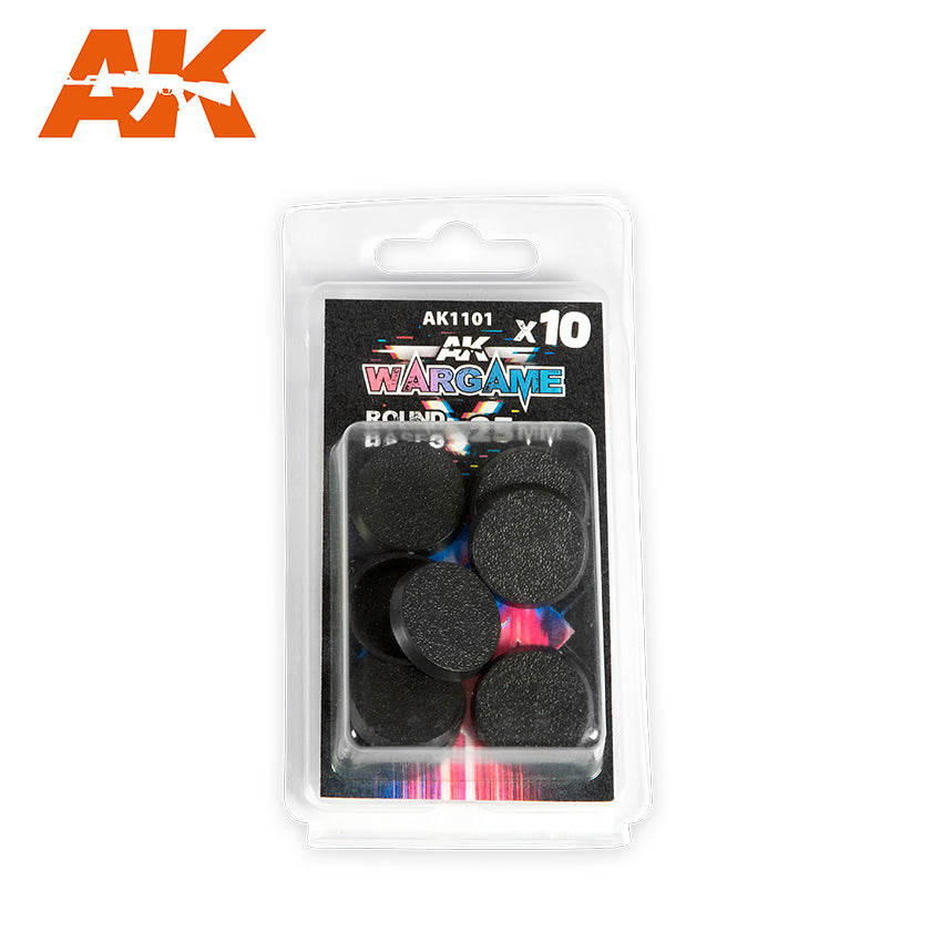 AK Interactive Plastic Wargame Bases. Round Base 25mm (10 Units) | Odin's Place