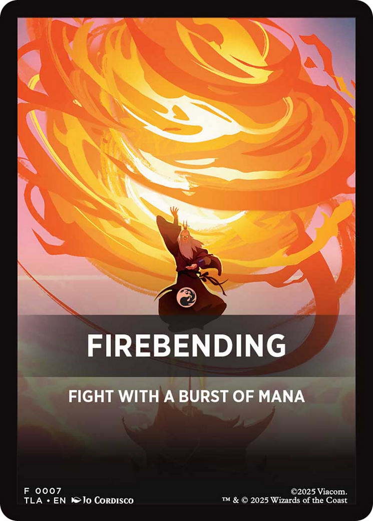 Firebending Theme Card [Avatar: The Last Airbender Tokens] | Odin's Place