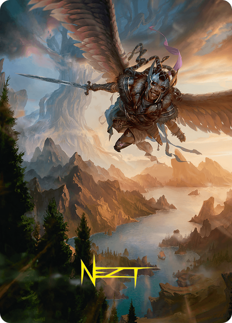 Youthful Valkyrie Art Card (28/54) (Gold-Stamped Signature) [Foundations Art Series] | Odin's Place