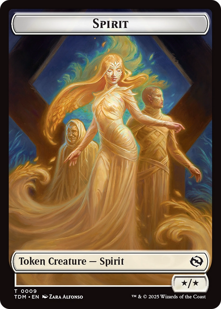 Spirit (0008) // Spirit (0009) Double-Sided Token [Tarkir: Dragonstorm Tokens] | Odin's Place