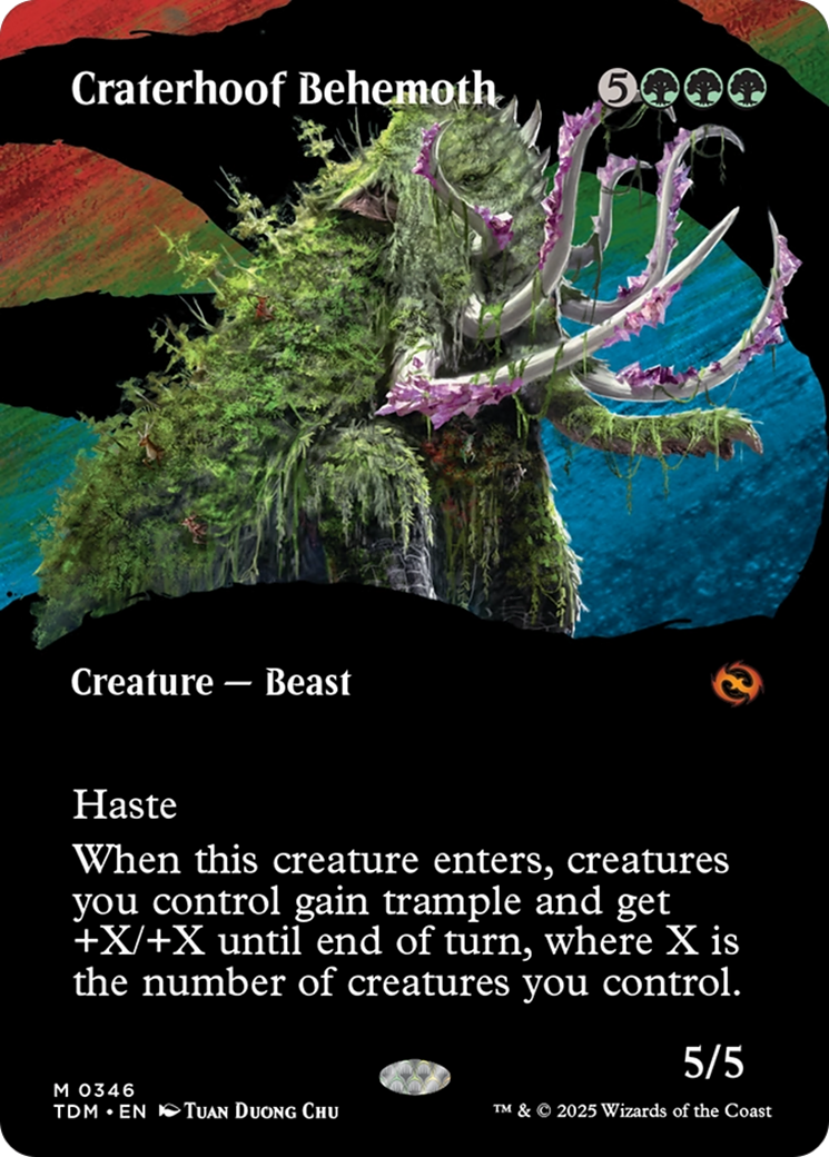 Craterhoof Behemoth (Borderless) [Tarkir: Dragonstorm] | Odin's Place