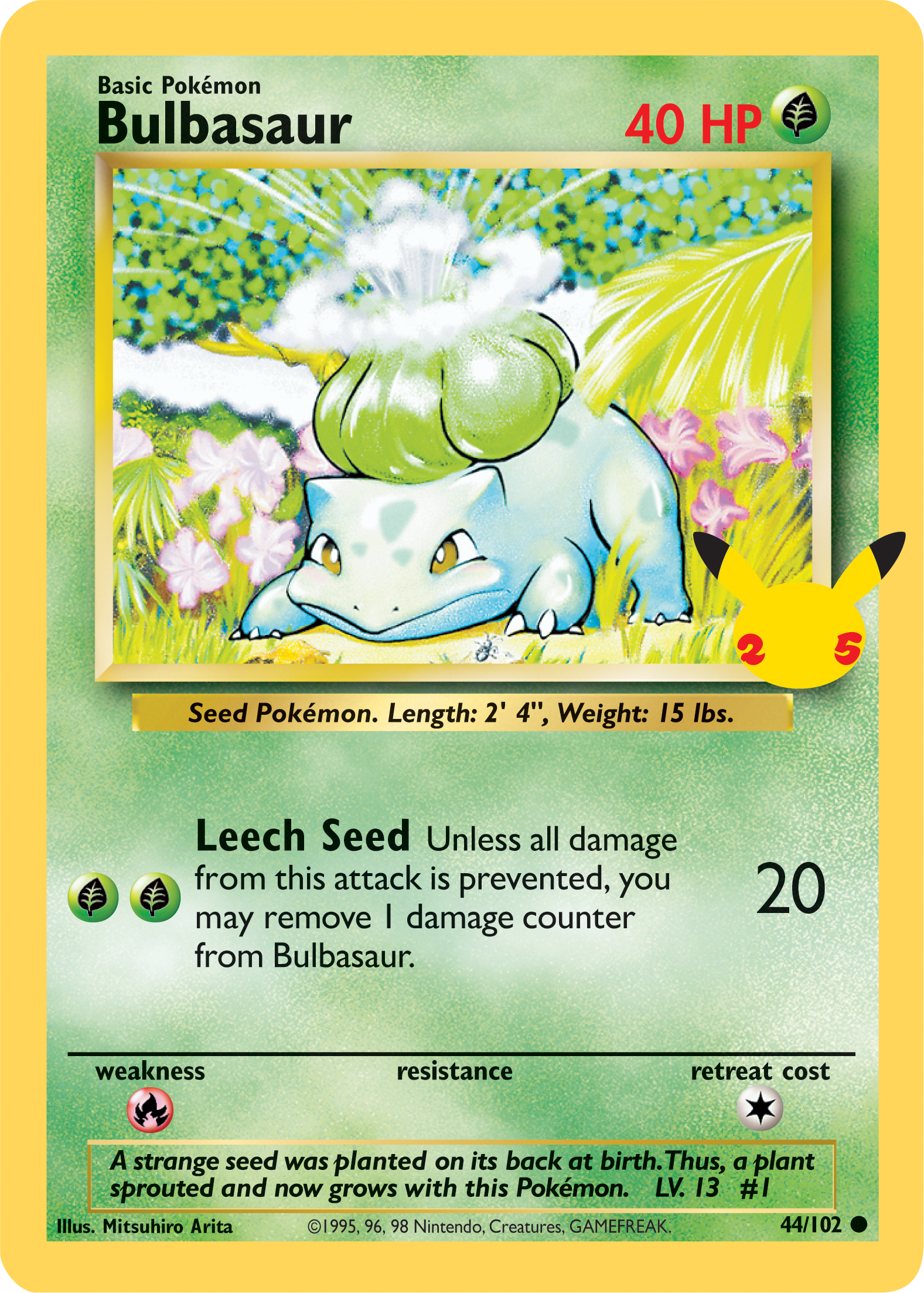 Bulbasaur (44/102) (Jumbo Card) [First Partner Pack] | Odin's Place