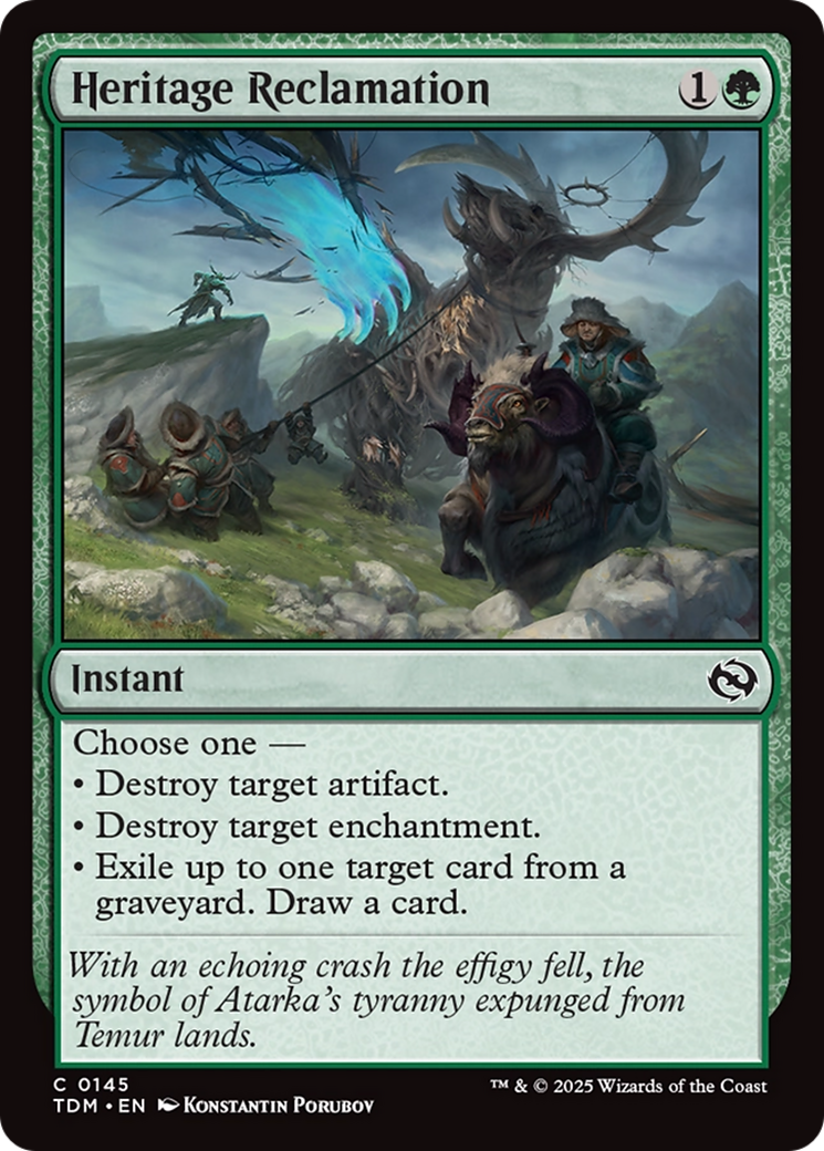 Heritage Reclamation [Tarkir: Dragonstorm] | Odin's Place