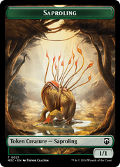 Garruk, Apex Predator Emblem // Saproling Double-Sided Token [Modern Horizons 3 Commander Tokens] | Odin's Place