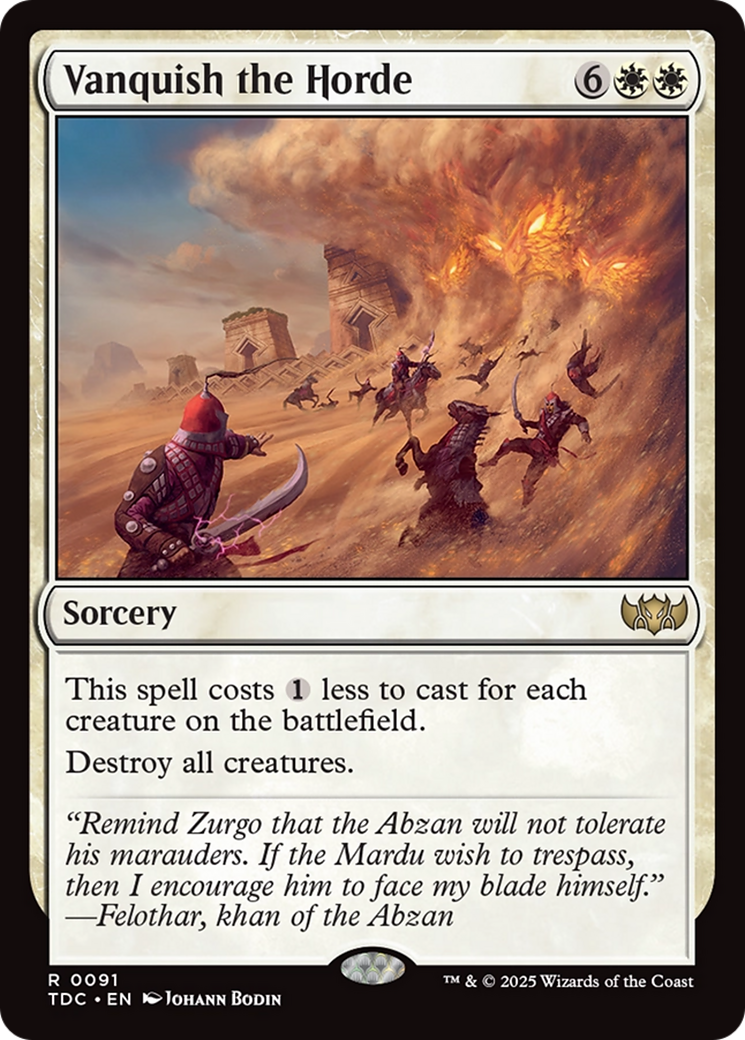 Vanquish the Horde [Tarkir: Dragonstorm Commander] | Odin's Place