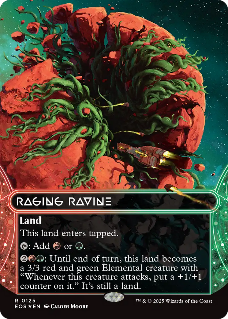 Raging Ravine (0125) (Borderless) (Galaxy Foil) [Edge of Eternities: Stellar Sights] | Odin's Place