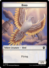 Storm Crow // Bird (003) Double-Sided Token [Bloomburrow Commander Tokens] | Odin's Place