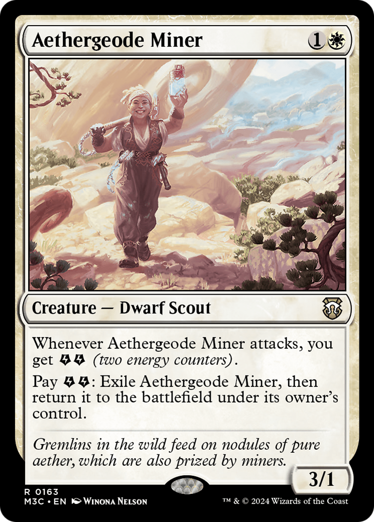 Aethergeode Miner (Ripple Foil) [Modern Horizons 3 Commander] | Odin's Place