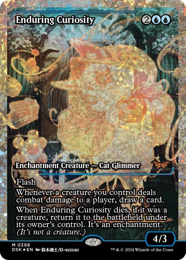 Enduring Curiosity (Japan Showcase Fracture Foil) [Duskmourn: House of Horror] | Odin's Place