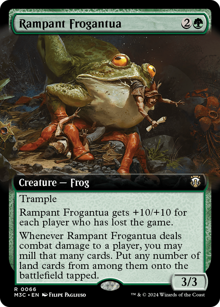 Rampant Frogantua (Extended Art) (Ripple Foil) [Modern Horizons 3 Commander] | Odin's Place
