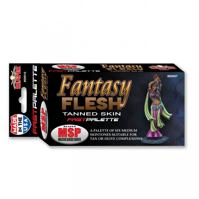 Reaper FastPalette Paint Set: Fantasy Flesh - Tanned Skin (Medium Skintones) (6) | Odin's Place
