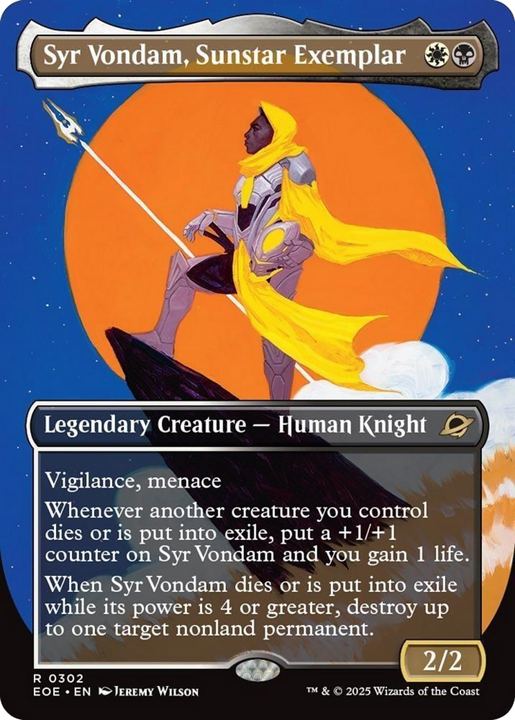 Syr Vondam, Sunstar Exemplar (Borderless) [Edge of Eternities] | Odin's Place