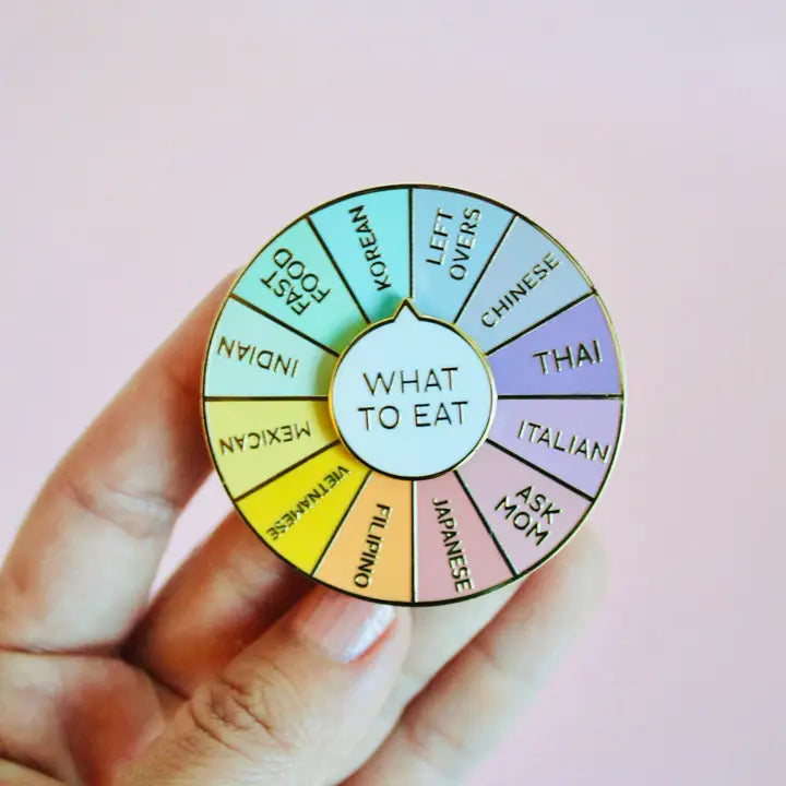 Occasionalish - Spinning What To Eat Enamel Pin | Odin's Place