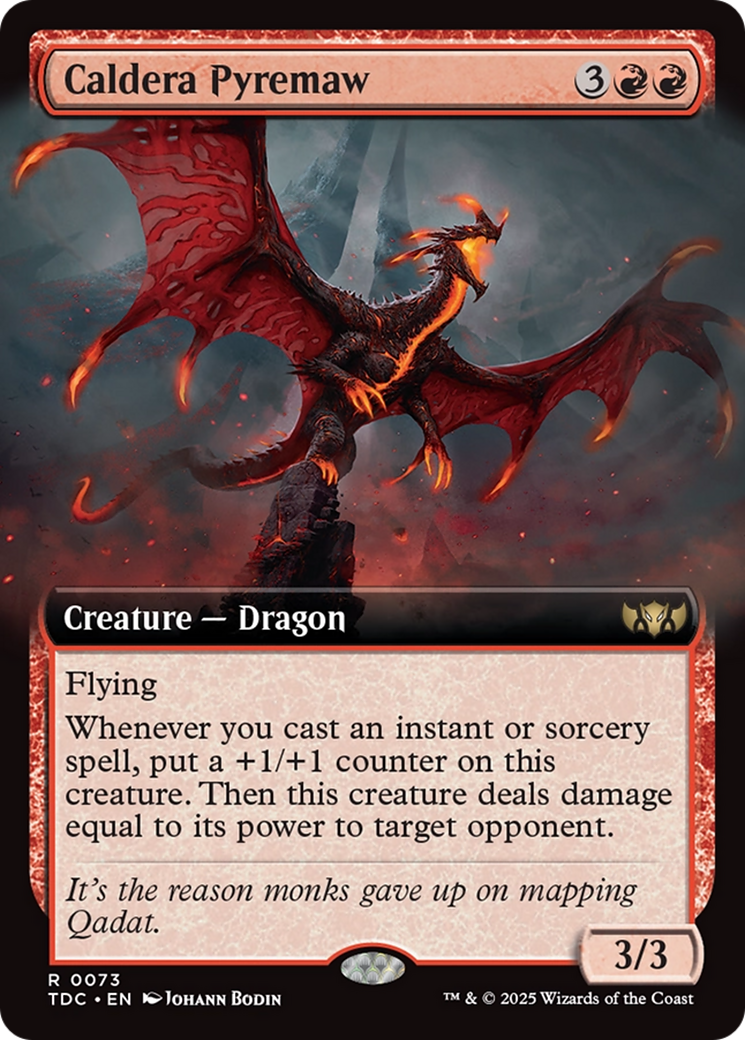 Caldera Pyremaw (Extended Art) [Tarkir: Dragonstorm Commander] | Odin's Place