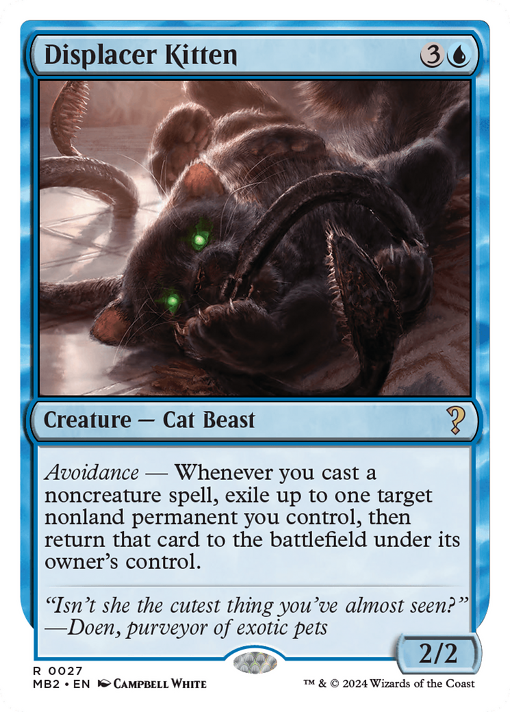 Displacer Kitten (White Border) [Mystery Booster 2] | Odin's Place