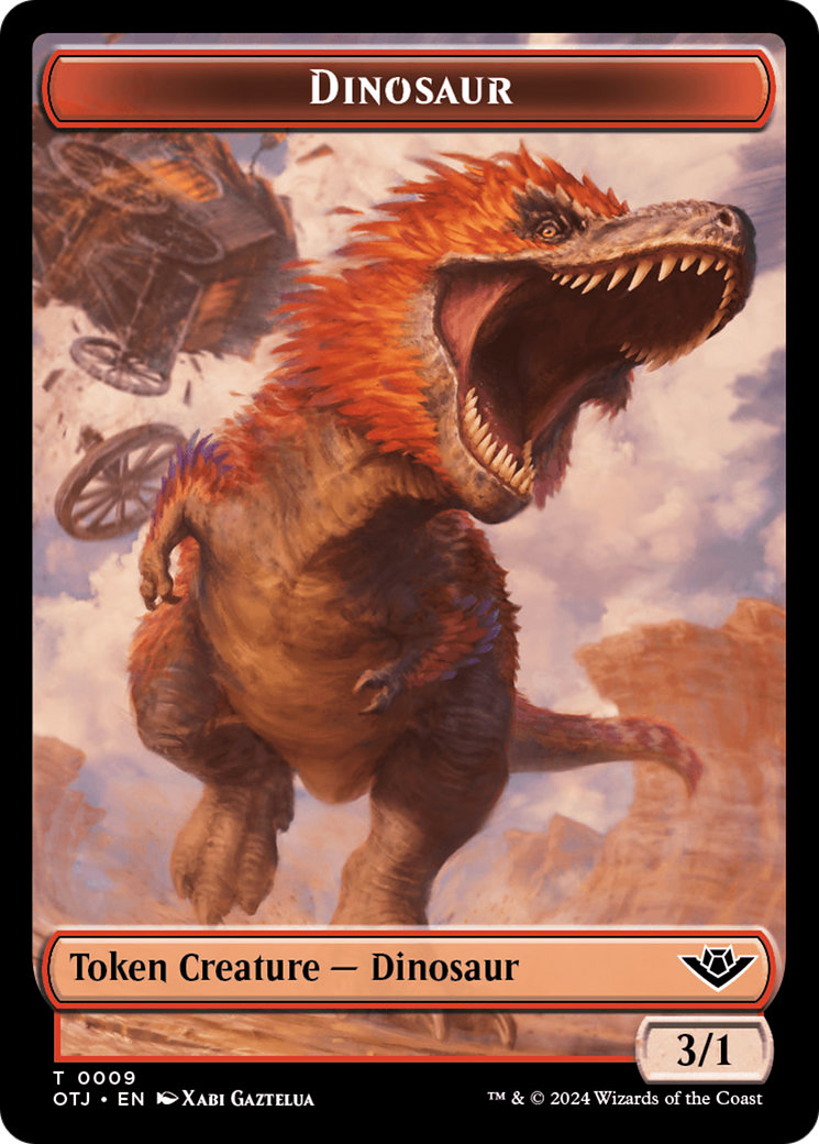 Dinosaur // Plot Double-Sided Token [Outlaws of Thunder Junction Tokens] | Odin's Place