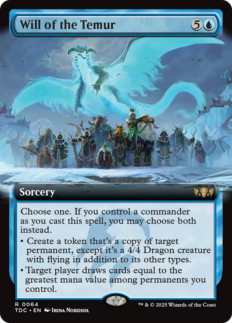 Will of the Temur (Extended Art) [Tarkir: Dragonstorm Commander] | Odin's Place