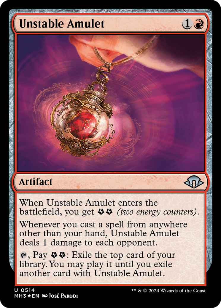 Unstable Amulet (Ripple Foil) [Modern Horizons 3] | Odin's Place