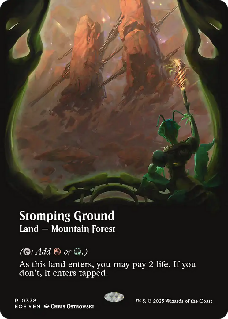 Stomping Ground (Borderless) (Galaxy Foil) [Edge of Eternities] | Odin's Place
