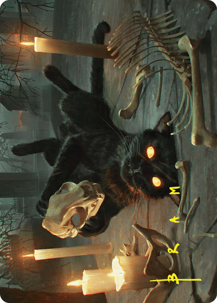 Nine-Lives Familiar Art Card (8/54) (Gold-Stamped Signature) [Foundations Art Series] | Odin's Place