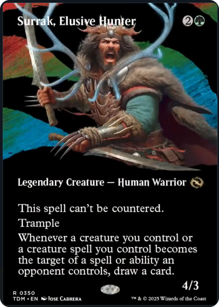 Surrak, Elusive Hunter (Borderless) [Tarkir: Dragonstorm] | Odin's Place