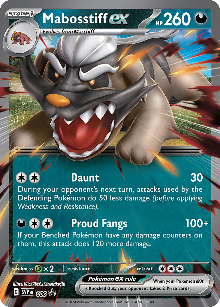 Mabosstiff ex (086) (Jumbo Card) [Scarlet & Violet: Black Star Promos] | Odin's Place
