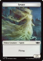 Spirit // Treasure Double-Sided Token [Tarkir: Dragonstorm Commander Tokens] | Odin's Place