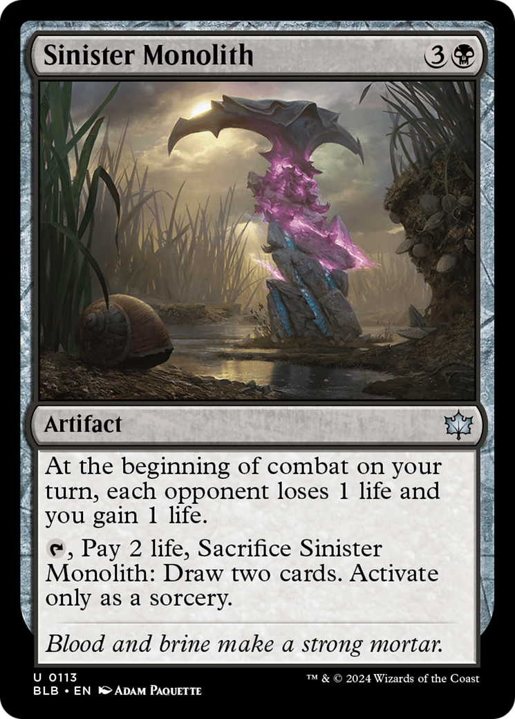 Sinister Monolith [Bloomburrow] | Odin's Place