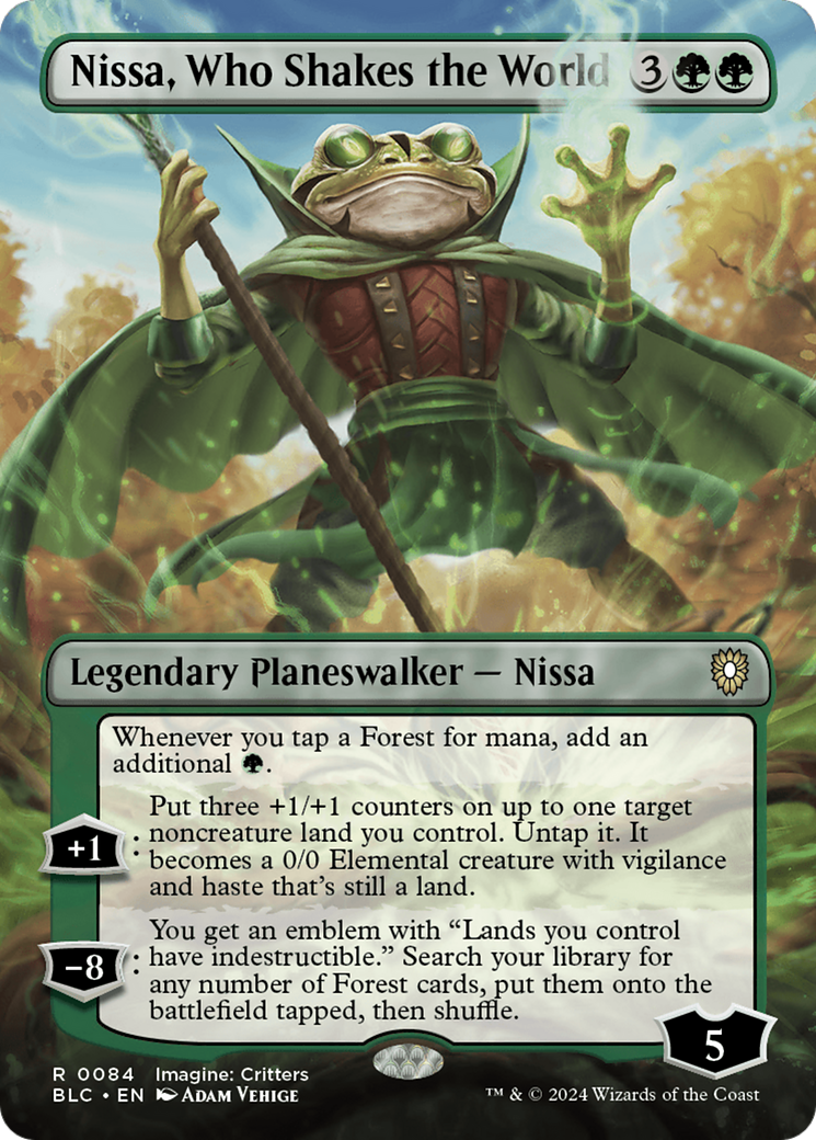 Nissa, Who Shakes the World (Borderless) [Bloomburrow Commander] | Odin's Place