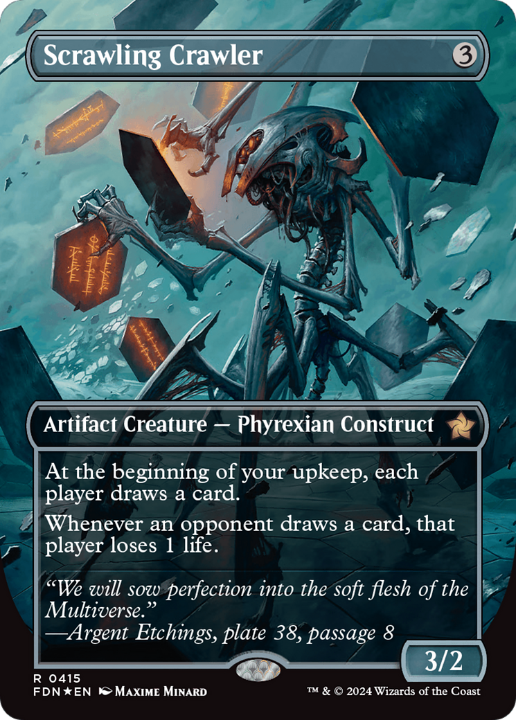 Scrawling Crawler (Borderless) (Mana Foil) [Foundations] | Odin's Place