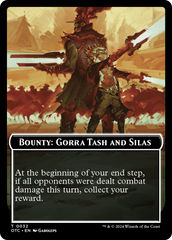 Bounty: Gorra Tash and Silas // Bounty Rules Double-Sided Token [Outlaws of Thunder Junction Commander Tokens] | Odin's Place