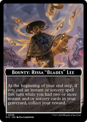 Bounty: Rissa "Blades" Lee // Bounty Rules Double-Sided Token [Outlaws of Thunder Junction Commander Tokens] | Odin's Place