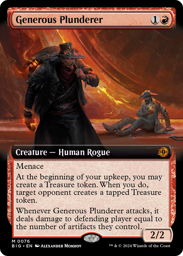 Generous Plunderer (Extended Art) [Outlaws of Thunder Junction: The Big Score] | Odin's Place