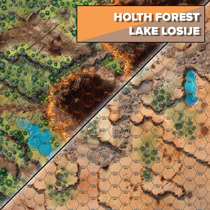 Battletech: Battle Mat - Tukayyid - Holth Forest/Lake Losiije | Odin's Place