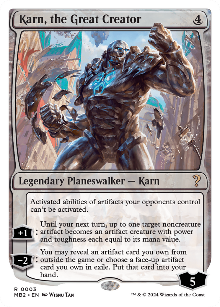 Karn, the Great Creator (White Border) [Mystery Booster 2] | Odin's Place