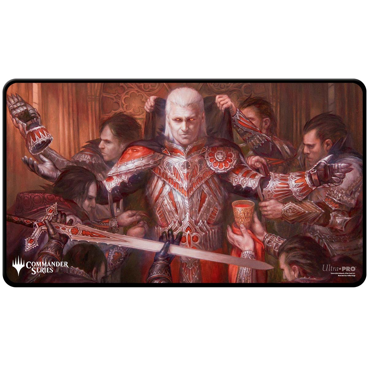 Magic the Gathering CCG: Commander Series - Release 3 - Enemy Color - Q3 2024 Black Stitched Playmat Edgar - Fan Vote | Odin's Place