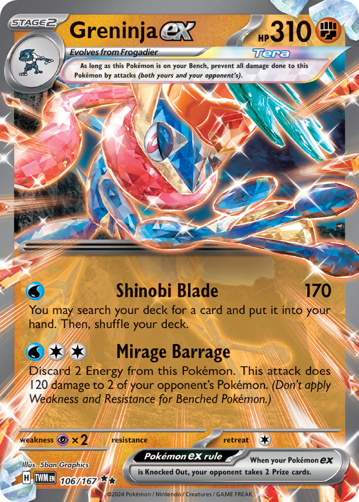 Greninja ex (106/167) [Scarlet & Violet: Twilight Masquerade] | Odin's Place
