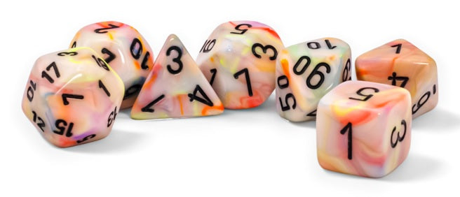 Festive: Mega-hedral Circus/black 7-Die Set | Odin's Place