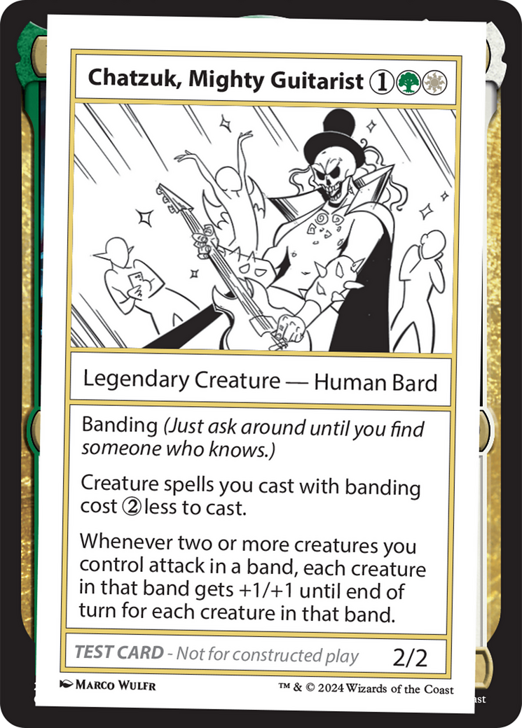 Chatzuk, Mighty Guitarist [Mystery Booster 2 Playtest Cards] | Odin's Place