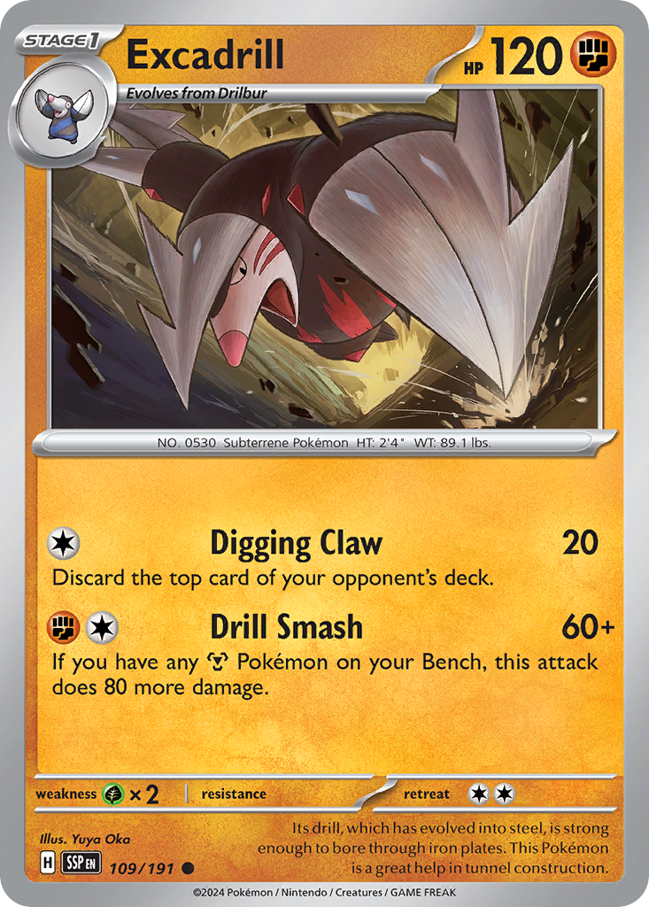 Excadrill (109/191) [Scarlet & Violet: Surging Sparks] | Odin's Place