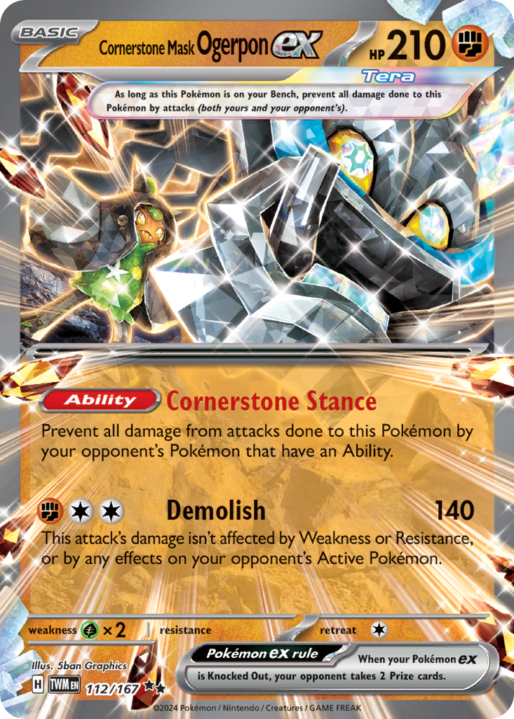 Cornerstone Mask Ogerpon ex (112/167) [Scarlet & Violet: Twilight Masquerade] | Odin's Place