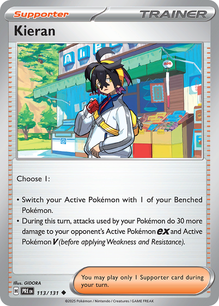 Kieran (113/131) (Poke Ball Pattern) [Scarlet & Violet: Prismatic Evolutions] | Odin's Place