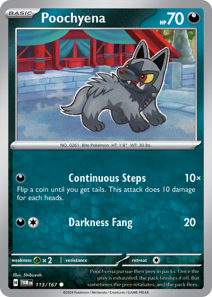 Poochyena (113/167) [Scarlet & Violet: Twilight Masquerade] | Odin's Place
